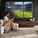 Tottenham Hotspur Stadium Canvas Print, Match Day Triple