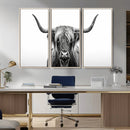 Highland Wall Art Canvas Print – Minimalist Black and White by MyGreatCanvas | Canvas Wall Art Prints | Photo Prints & Wall Decor