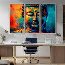 Colorful Buddha Wall Art – Framed Abstract Portrait Canvas by MyGreatCanvas | Canvas Wall Art Prints | Photo Prints & Wall Decor