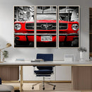 Red Mustang Car Wall Art – Framed Classic Vehicle Canvas by MyGreatCanvas | Canvas Wall Art Prints | Photo Prints & Wall Decor