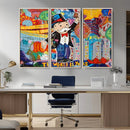 Pop Art Monopoly Man Canvas Wall Art Print - Bold and