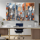 Abstract Winter Landscape Canvas Wall Art Print - Large