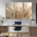 Pampas Grass Canvas Wall Art - Elegant Neutral Decor for
