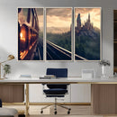 Harry Castle Wall Art Canvas Print, Wizard School Wall Art