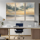 Modern Coastal Artwork with Vibrant Abstract Ocean Waves