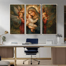 Mary Jesus Canvas Wall Art Print - Madonna and Child with