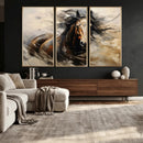 Abstract Horse Wall Art Canvas Print – Large Western