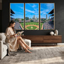 Wrigley Field Chicago Cubs Panoramic Art Multi-Piece Canvas