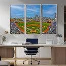 Wrigley Field Chicago Cubs Panoramic Canvas Print –
