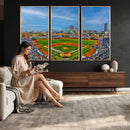 Wrigley Field Chicago Cubs Panoramic Canvas Print –