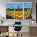 Wrigley Field Chicago Cubs Panoramic Canvas Print –