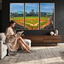 Wrigley Field Chicago Cubs Panoramic Canvas Print –