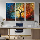 Yggdrasil Tree of Life Mosaic Stained Glass Wall Art Canvas,