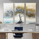 Golden and Silver Tree Wall Art – Framed Elegant Leaves by MyGreatCanvas | Canvas Wall Art Prints | Photo Prints & Wall Decor