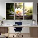 Lotus Flower Wall Art Canvas Print, Water Lily Large Wall