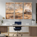 Rustic Farmhouse Wall Art Canvas Print | Barn and Field