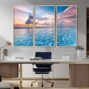 Ocean Sunset Canvas Wall Art Print – Tranquil Seascape