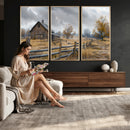 Rustic Autumn Farmhouse Wall Art Canvas Print – Serene