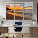 Sunset Wall Art Print - Stunning Beach Sunset Canvas Artwork