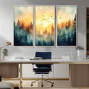 Abstract Forest Wall Art Print- Serene Nature Canvas Print