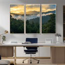 Mountain Sunrise Wall Art – Framed Pine Forest Canvas by MyGreatCanvas | Canvas Wall Art Prints | Photo Prints & Wall Decor