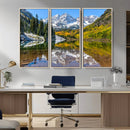 Maroon Bells Wall Art – Framed Snowy Mountain Canvas by MyGreatCanvas | Canvas Wall Art Prints | Photo Prints & Wall Decor