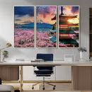 Mount Fuji Cherry Blossom Wall Art Canvas Print – Framed by MyGreatCanvas | Canvas Wall Art Prints | Photo Prints & Wall Decor