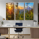 Forest Sunset Wall Art Canvas Print, Glowing Evening Light by MyGreatCanvas | Canvas Wall Art Prints | Photo Prints & Wall Decor