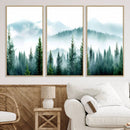 Pine Forest Wall Art Canvas Print – Misty Mountains Foggy by MyGreatCanvas | Canvas Wall Art Prints | Photo Prints & Wall Decor