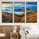 Autumn Mountains Wall Art Canvas Print – Foggy Peaks