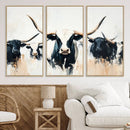 Texas Longhorn Wall Art Canvas Print – Majestic Horned Bull