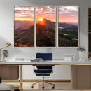 Mountain Sunrise Wall Art – Framed Alpine Ridge Canvas by MyGreatCanvas | Canvas Wall Art Prints | Photo Prints & Wall Decor