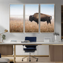 Wild Bison Wall Art – Framed Prairie Landscape Canvas by MyGreatCanvas | Canvas Wall Art Prints | Photo Prints & Wall Decor