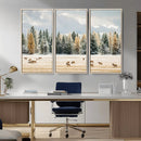 Elk Herd Wall Art – Framed Snowy Forest Canvas Artwork, by MyGreatCanvas | Canvas Wall Art Prints | Photo Prints & Wall Decor