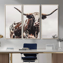 Texas Longhorn Wall Art Canvas Print – Framed Spotted Bull by MyGreatCanvas | Canvas Wall Art Prints | Photo Prints & Wall Decor