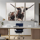 Texas Longhorn Wall Art – Framed Spotted Bull Canvas by MyGreatCanvas | Canvas Wall Art Prints | Photo Prints & Wall Decor