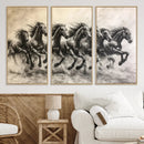 Galloping Horses Wall Art Canvas Print – Framed Wild