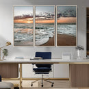 Ocean Sunset Wall Art Canvas Print – Framed Beach Waves by MyGreatCanvas | Canvas Wall Art Prints | Photo Prints & Wall Decor