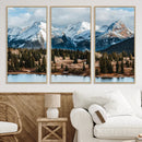 Grand Teton Park Wall Art Canvas Print – Framed Alpine Lake