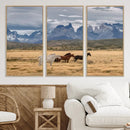 Grand Teton Park Wild Horses Wall Art Canvas Print – Framed by MyGreatCanvas | Canvas Wall Art Prints | Photo Prints & Wall Decor