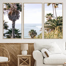 Coastal Palm Trees Wall Art Canvas Print – Framed Ocean