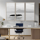 Whale Tail Wall Art – Framed Black White Ocean Canvas by MyGreatCanvas | Canvas Wall Art Prints | Photo Prints & Wall Decor