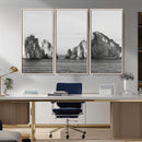 Coastal Wall Art – Framed Black White Ocean Canvas Artwork, by MyGreatCanvas | Canvas Wall Art Prints | Photo Prints & Wall Decor