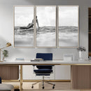 Black and White Surfing Wall Art Canvas Print – Framed Ocean by MyGreatCanvas | Canvas Wall Art Prints | Photo Prints & Wall Decor