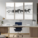 Wild Horses Running Wall Art Canvas Print, Framed Black by MyGreatCanvas | Canvas Wall Art Prints | Photo Prints & Wall Decor
