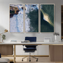 Ocean Wave Wall Art – Aerial Coastal View Canvas Artwork, by MyGreatCanvas | Canvas Wall Art Prints | Photo Prints & Wall Decor