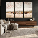 Longhorn Cattle Wall Art Canvas Print – Framed Texas Ranch