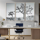 Joshua Tree Wall Art Canvas Print – Framed Black White