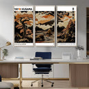 Modern Japanese Wall Art Canvas Print – Framed Abstract