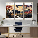 Modern Mount Fuji Wall Art Canvas Print – Framed Abstract